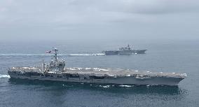U.S. carrier George Washington leaves Yokosuka base