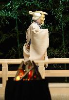 Takigi O-Noh traditional musical drama staged in Nara