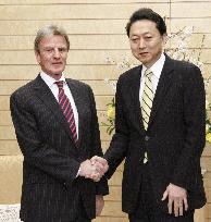 French Foreign Minister Kouchner meets with Hatoyama