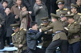 N. Korean soldiers, police quell soccer violence