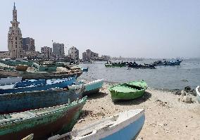 Shore of Alexandria, departure site of trafficker boats