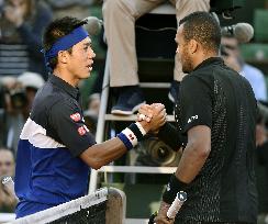 Tsonga stops Nishikori at French Open