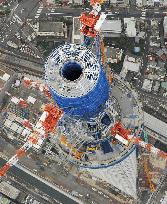 Tokyo Sky Tree reaches 497 meters high