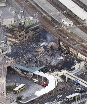 74-yr-old man nabbed for setting Shimonoseki Station ablaze