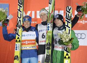 Slovenia's Peter Previc wins world Cup jump in Sapporo