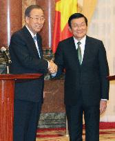 U.N. chief Ban meets Vietnamese President Truong in Hanoi