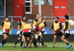 Japan's rugby team trains for Georgia clash