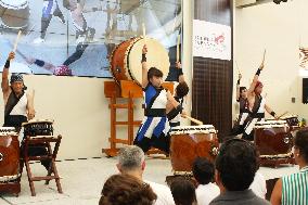 Miyagi's traditional drum show performed at Expo Milano