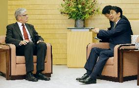 U.N. General Assembly chief meets with PM Abe