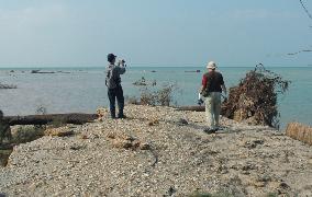 Top of Cape Pakarang disappeared in quake-tsunami disaster