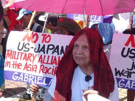 Wartime sex victims, leftists protest JSDF presence in Philippines