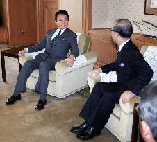 Aso visits Yamaguchi Pref. to seek understanding for realignment