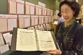 Nagasaki school teacher shows memoir of 1945 A-bomb experience