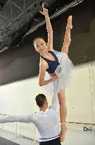 Japanese ballerina practices as principal dancer of Tel Aviv troupe