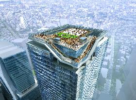 Roof observation deck planned on skyscraper in Tokyo's Shibuya area