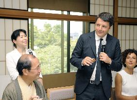 Italian Prime Minister Renzi visits Kyoto