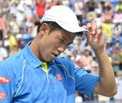 Nishikori crashes out in first round of U.S. Open