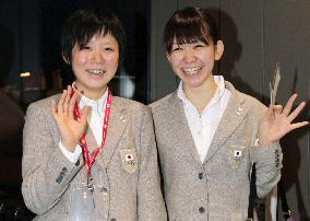 Japan Olympic speed skaters leave for Canada