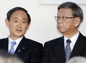 Suga wants "honest" exchanges with Okinawa amid U.S. base row