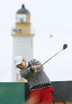 Mika Miyazato of Japan in 4th place at Women's British Open golf
