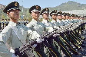 China holds practice for military parade