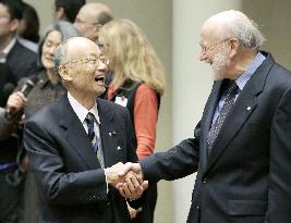 Nobel medicine laureates meet press in Stockholm