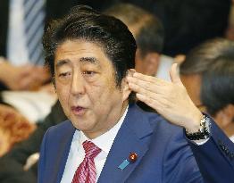 Abe calls for greater public debate on constitutional amendment