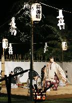 Traditional outdoor Noh play at Kofuku Temple