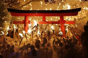 Mountain shrine's torch festival off-limits to women