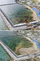 Landfill work for relocation of U.S. base in Okinawa
