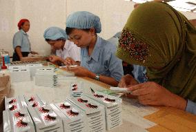 Indonesian town producing false eyelashes