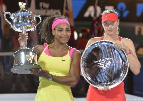 S. Williams wins women's singles at Australian Open tennis