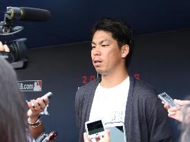 Baseball: Maeda speaks about 1st season in big leagues
