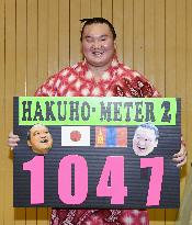 Sumo: Hakuho ties all-time wins record, keeps lead in Nagoya