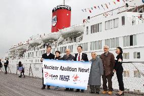 Peace Boat ship leaves Yokohama
