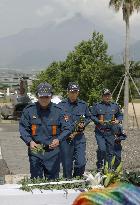 Shimabara city pay tribute to 1991 volcanic disaster victims