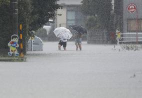 Heavy rain in southwestern Japan