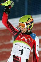 Austria's Schild takes lead in slalom in Alpine skiing combined