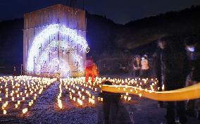 Candles lit to commemorate 2011 tsunami victims in Fukushima