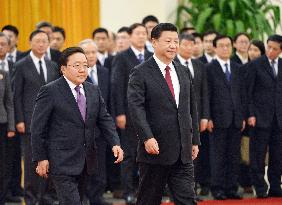 Chinese President Xi meets Mongolian President Elbegdorj in Beijing