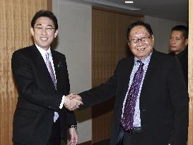 Japanese FM holds talks with Myanmar's NLD spokesman
