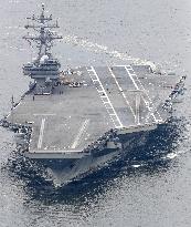 2 U.S. aircraft carriers leave Sea of Japan