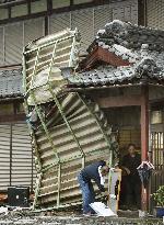 Suspected tornado hits western Japan