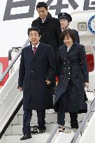 Japan PM Abe at Heathrow Airport