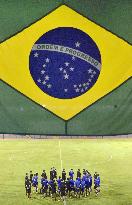 Japan Olympic soccer team practices in Manaus