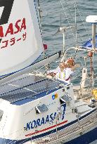 77-yr Japanese yachtsman abandons nonstop around-the-world voyag