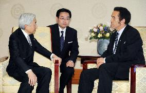 Emperor Akihito meets with Botswana Pres. Khama