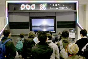 Ultra-high-definition TV displayed at camera, imaging show