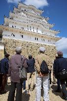 Renovated Himeji Castle shown to invitees