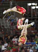Olympic scenes: Multiple exposure of trampoline technique
